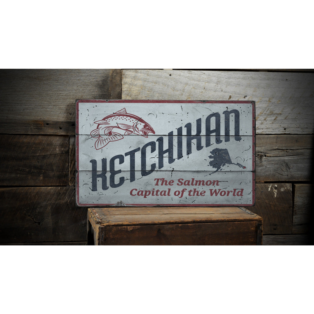 Ketchikan Alaska Rustic Wood Sign