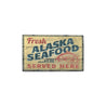 Alaska Seafood Rustic Wood Sign