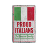 Proud Italian Rustic Wood Sign