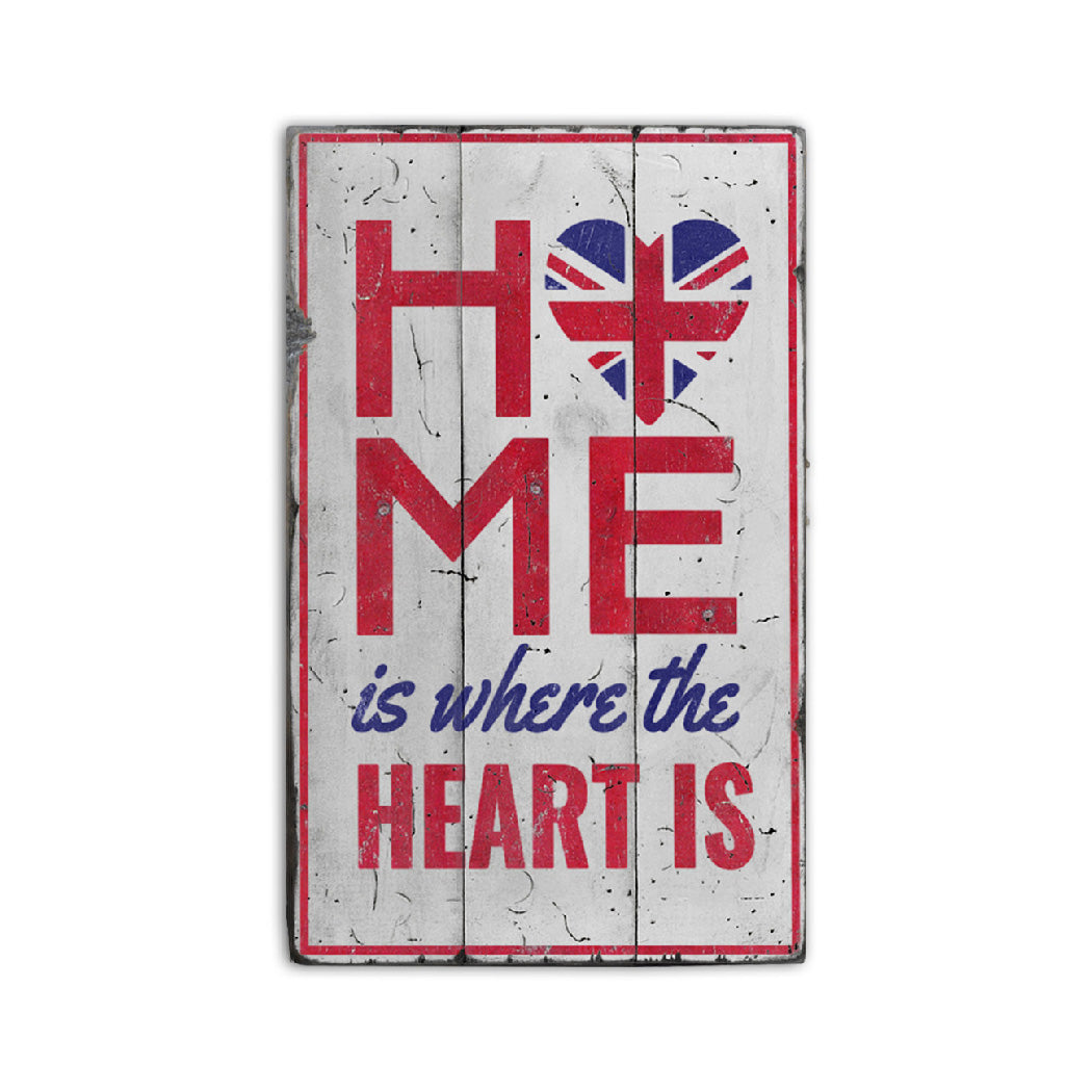 United Kingdom Home Rustic Wood Sign