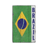 Brazil Flag Rustic Wood Sign