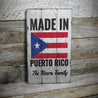 Puerto Rican Flag Rustic Wood Sign