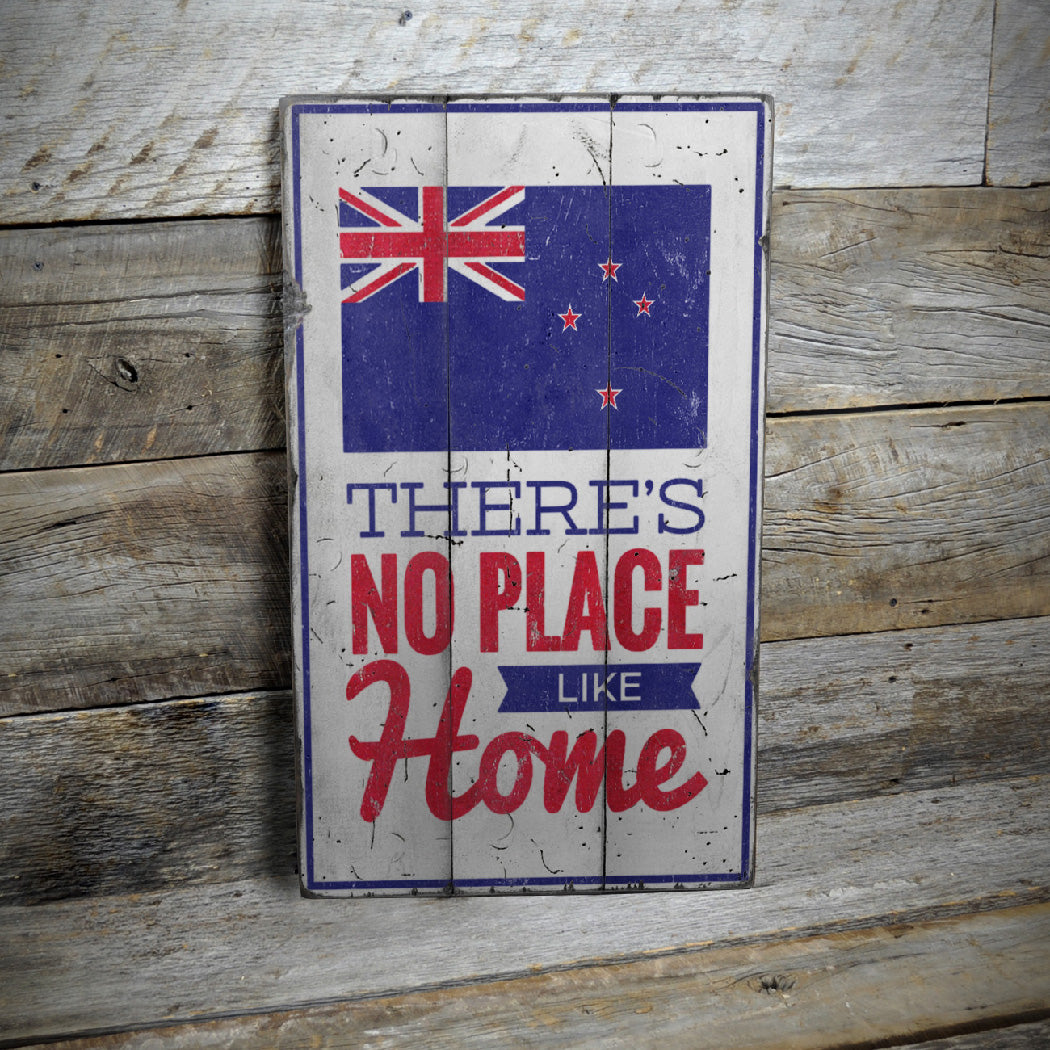 New Zealand Home Rustic Wood Sign