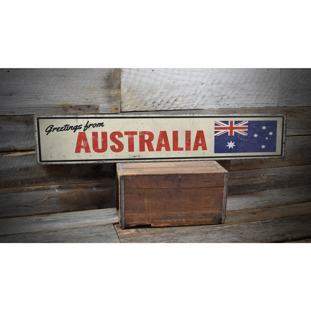 Australian Rustic Wood Sign