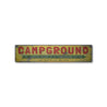 City State Campground Rustic Wood Sign