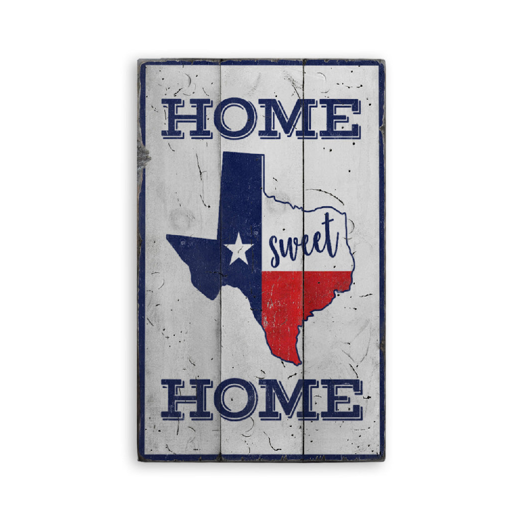 Texas Home Rustic Wood Sign