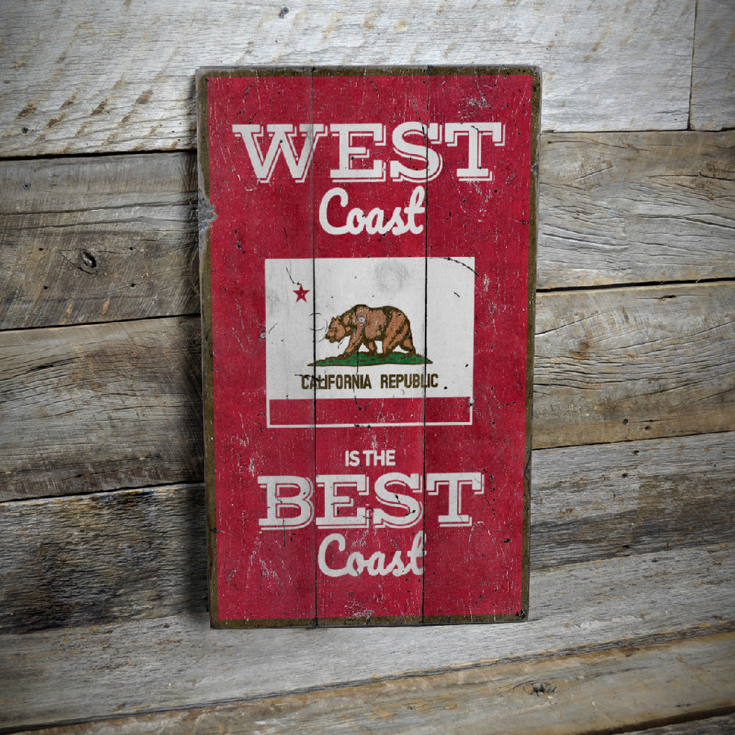 West Coast Rustic Wood Sign