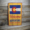 Colorado Welcome Rustic Wood Sign