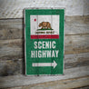 Scenic California Highway Rustic Wood Sign