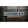 Antiques Rustic Wood Sign