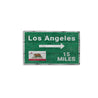 Los Angeles Mileage Rustic Wood Sign