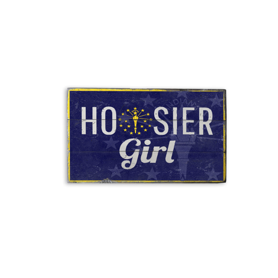 Hoosier Girl Rustic Wood Sign