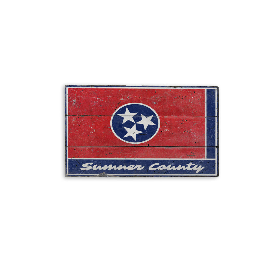 Sumner County Tennessee Rustic Wood Sign