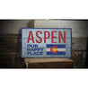 Aspen Colorado Rustic Wood Sign