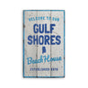 Gulf Shores Beach House Rustic Wood Sign