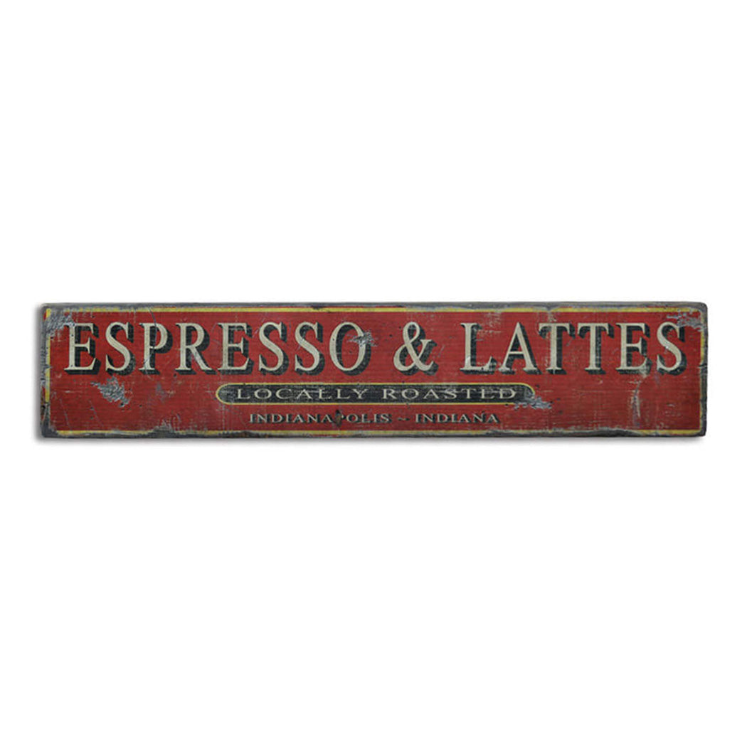 Coffee Shop Rustic Wood Sign