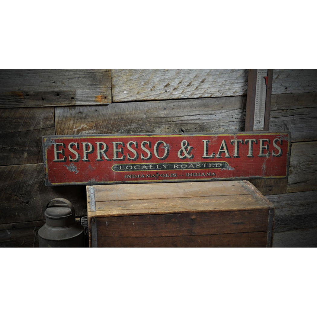 Coffee Shop Rustic Wood Sign