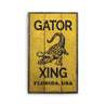 Gator Crossing Rustic Wood Sign