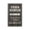 Cheaha Mountain Rustic Wood Sign