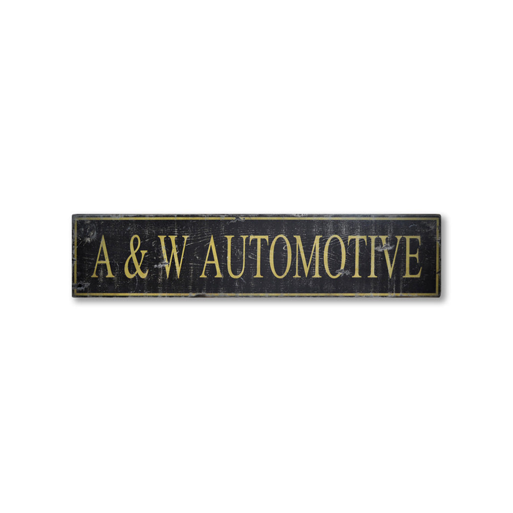 Automotive Auto Shop Rustic Wood Sign