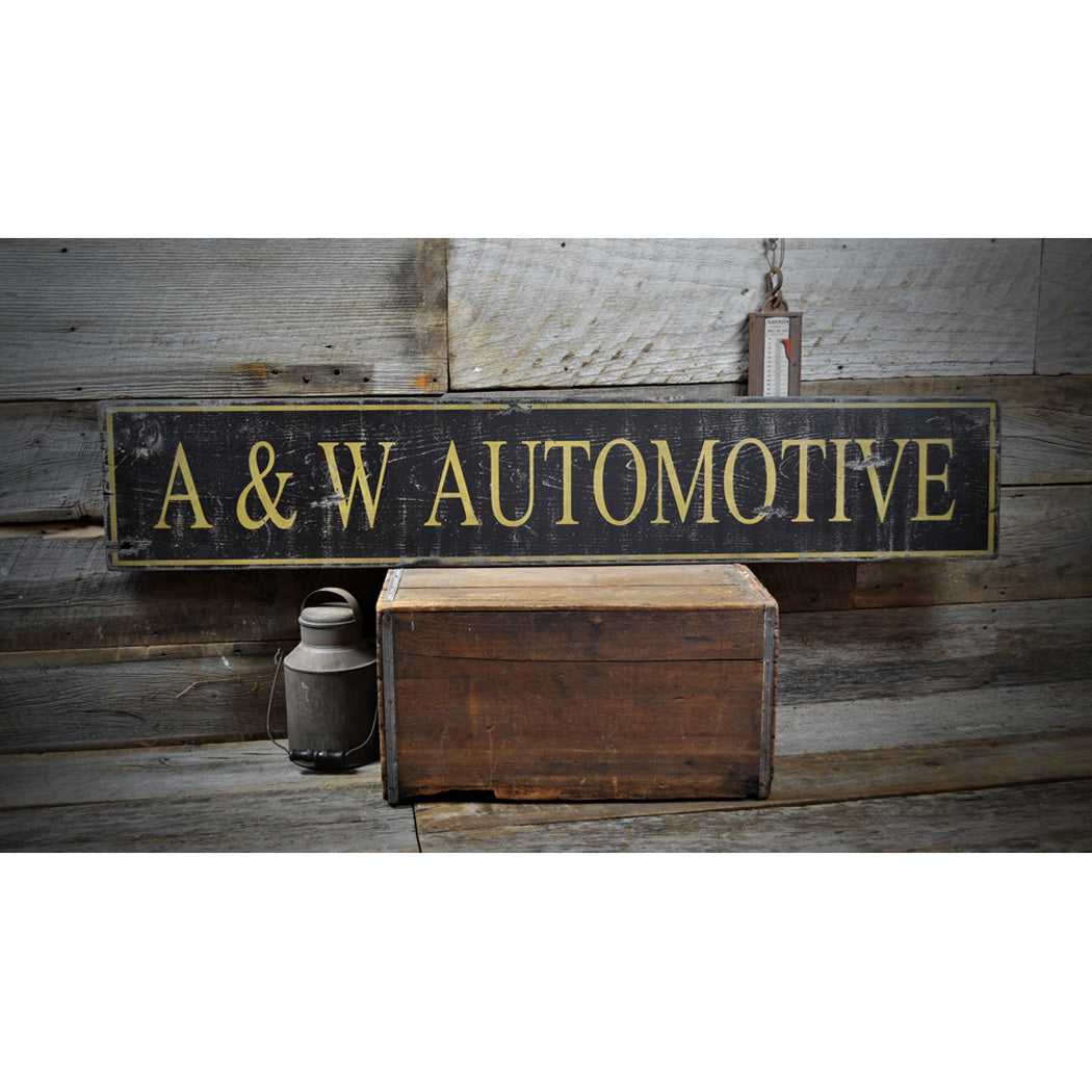 Automotive Auto Shop Rustic Wood Sign