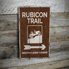 Rubicon Trail Rustic Wood Sign