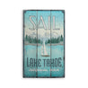 Sail Lake Tahoe Rustic Wood Sign