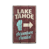 Lake Tahoe Arrow Rustic Wood Sign