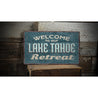 Lake Tahoe Retreat Rustic Wood Sign