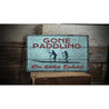 Gone Paddling Rustic Wood Sign