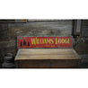 Lodge or Cabin Est Date Rustic Wood Sign