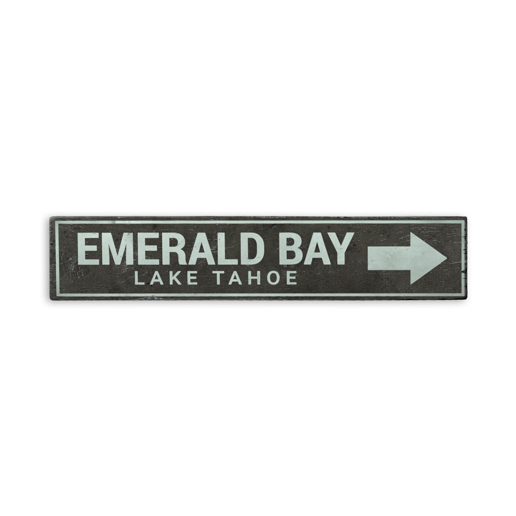 Emerald Bay Arrow Rustic Wood Sign