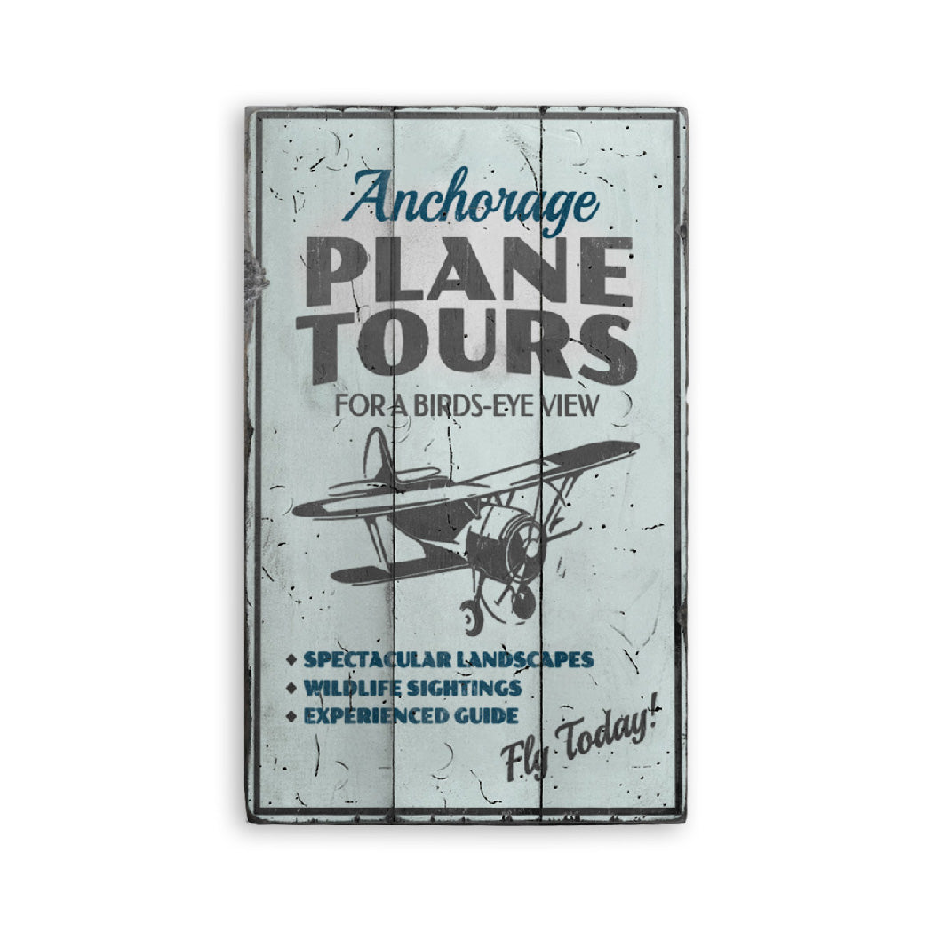 Plane Tours Plane Ride Rustic Wood Sign