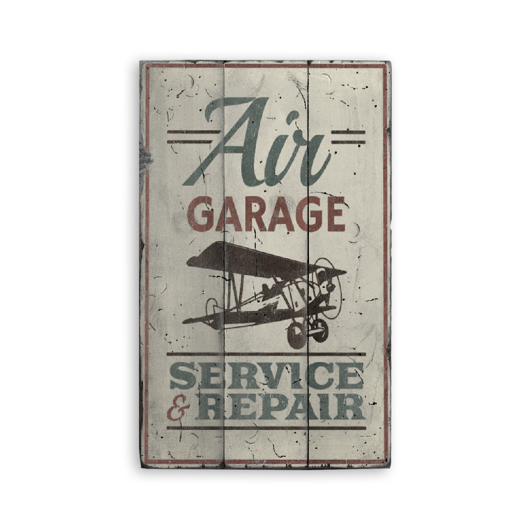 Air Garage Service & Repair Rustic Wood Sign