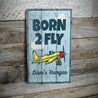 Born 2 Fly Kid's Room Rustic Wood Sign