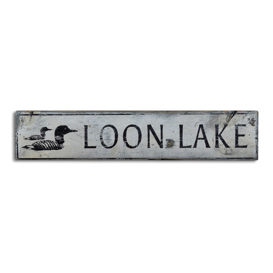 Loon Lake House Rustic Wood Sign