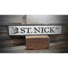 St. Nick Street Christmas Rustic Wood Sign