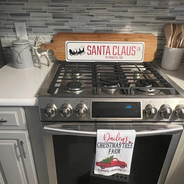 Santa Claus Lane Sleigh Holiday Sign