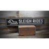 Sleigh Rides This Way Season Rustic Wood Sign