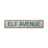 Elf Avenue Christmas Rustic Wood Sign