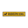 Rudolph Xing Yuletide Rustic Wood Sign