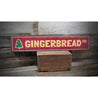 Gingerbread Drive Holiday Rustic Wood Sign