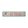 Elf Village This Way Holiday Rustic Wood Sign