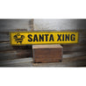 Santa Xing Holiday Rustic Wood Sign