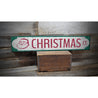 Santa Christmas Court Rustic Wood Sign