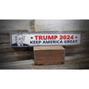 Trump 2024 Keep America Great Rustic Wood Sign