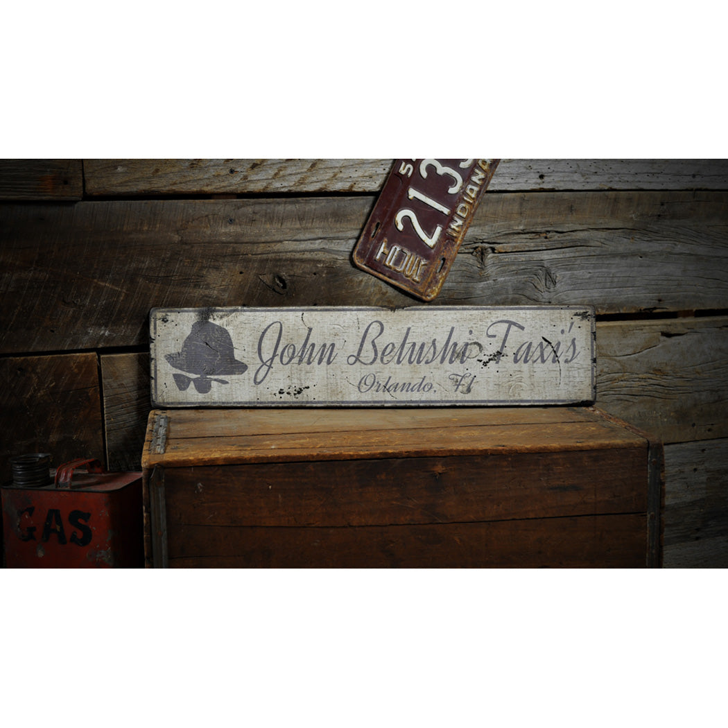 Taxi Driver Cab Rustic Wood Sign