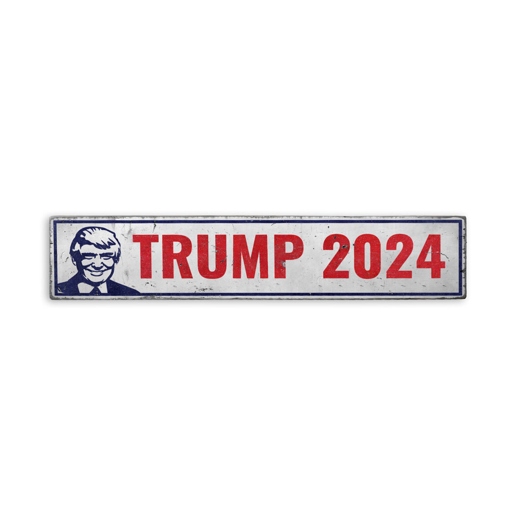 Trump 2024 Election Rustic Wood Sign