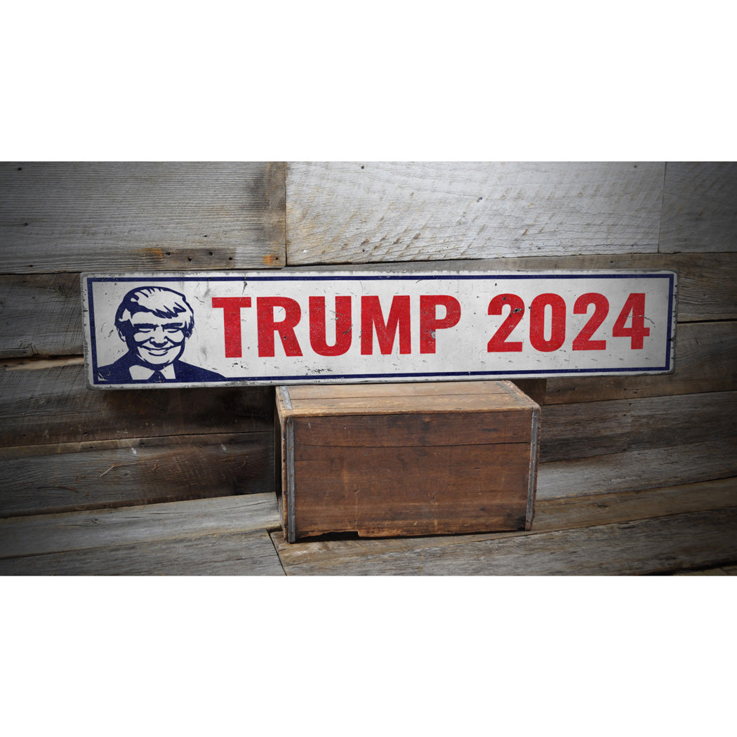 Trump 2024 Election Rustic Wood Sign