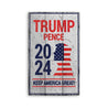 Trump Pence 2024 Rustic Wood Sign